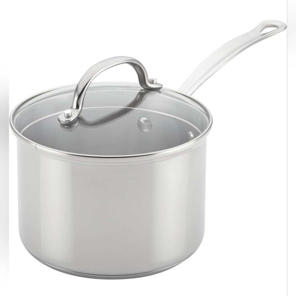 Farberware Stainless Steel Sauce Pan/Saucepan with Lid, 3 Quart, Silv